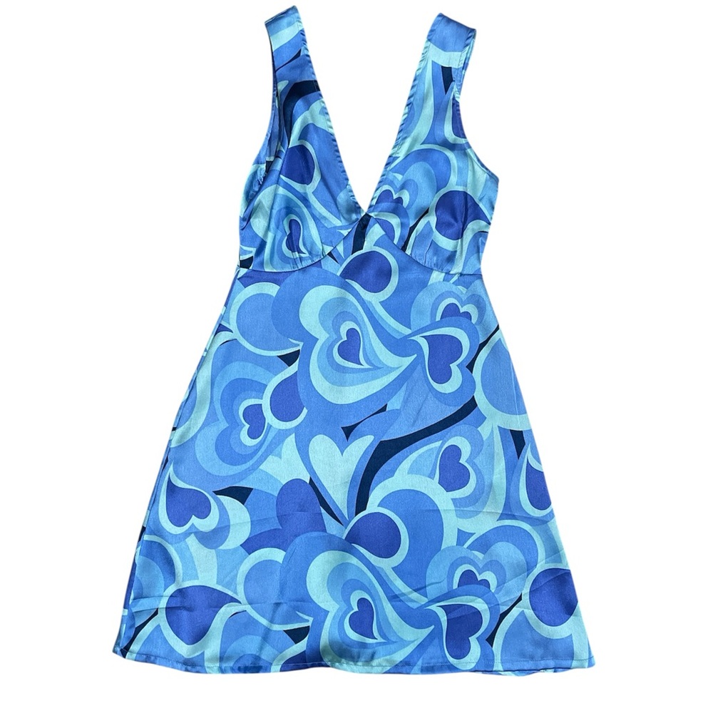Vibrant Blue Patterned Dress